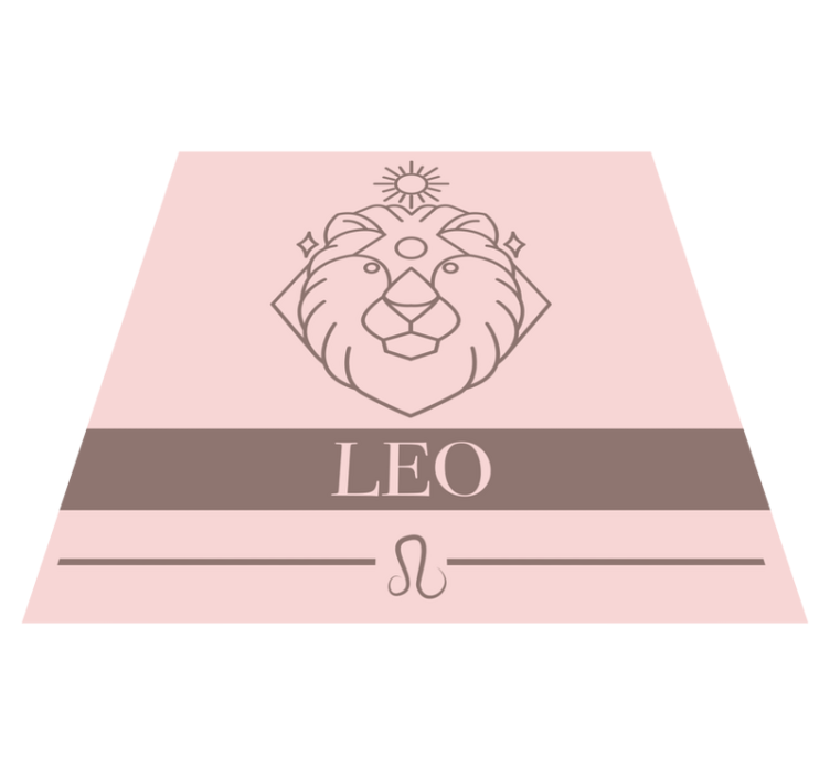 Leo Zodiac Sign custom floor mat - TenStickers