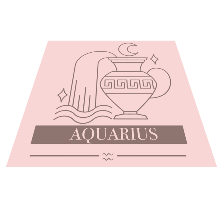 Aquarius Zodiac custom floor mat - TenStickers