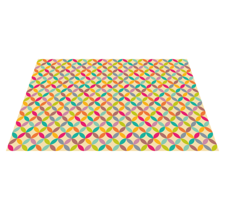 Colourful pattern geometric vinyl rug - TenStickers