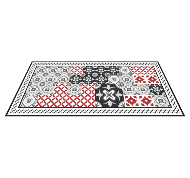 Intricate Tile Pattern tile carpet - TenStickers