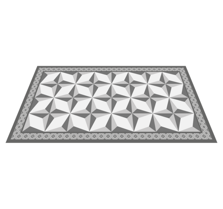 Modern illusion geometric vinyl rug - TenStickers