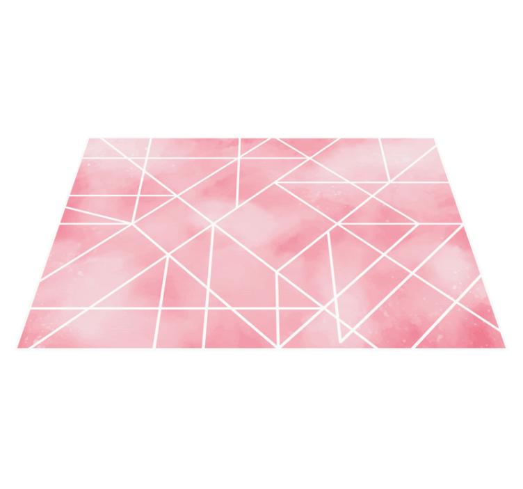 Pink pattern geometric vinyl rug - TenStickers