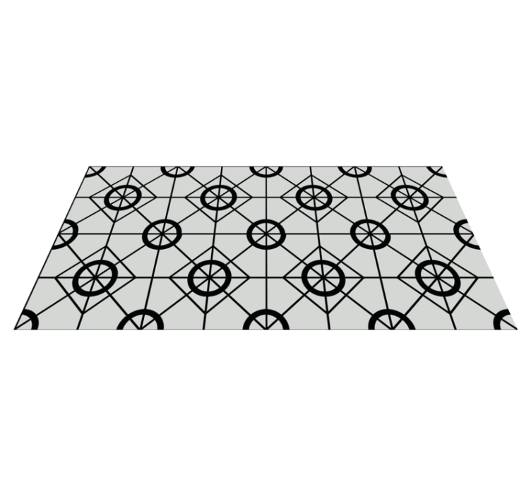 Tile design geometric vinyl rug - TenStickers