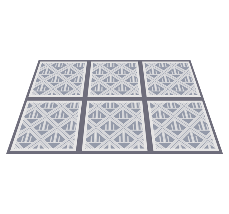 Geometric array pattern vinyl rug - TenStickers