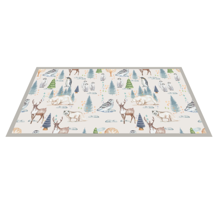 Arctic wildlife animal vinyl rug - TenStickers
