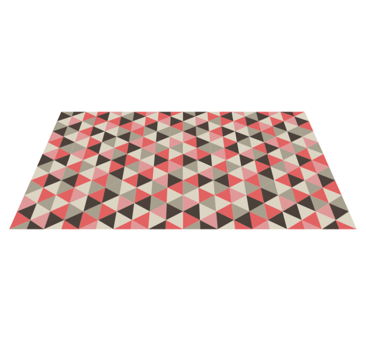 Cubist Triangular Array geometric vinyl rug - TenStickers