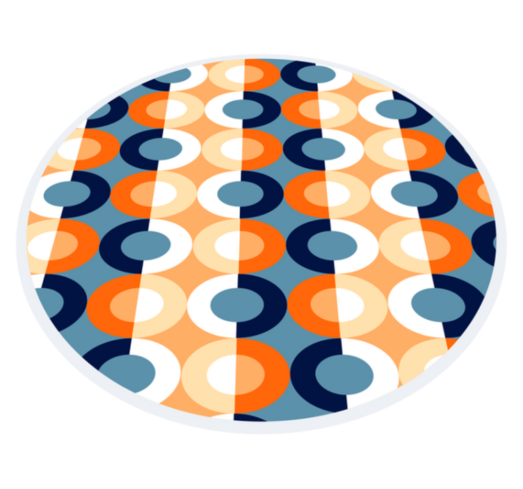 Circular Geometrics geometric vinyl rug - TenStickers