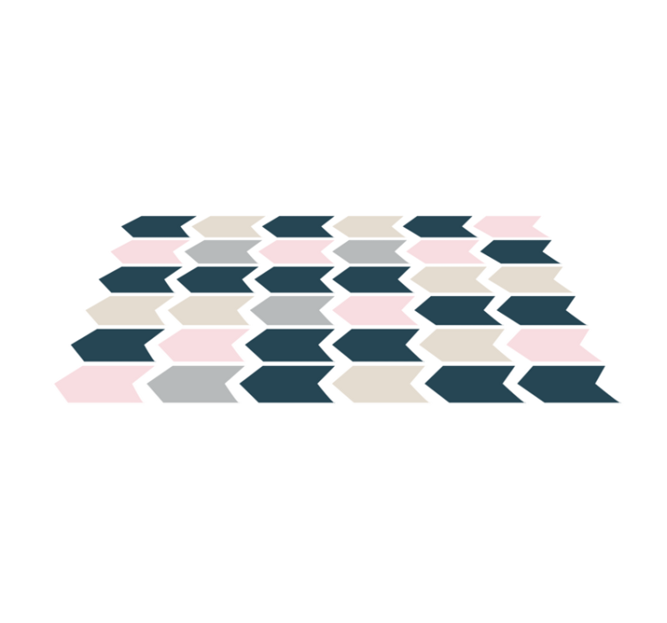 Stylish geometric pattern vinyl rug - TenStickers