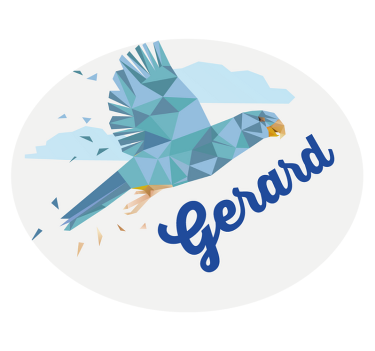 Customized Geometric Eagle custom vinyl rug - TenStickers