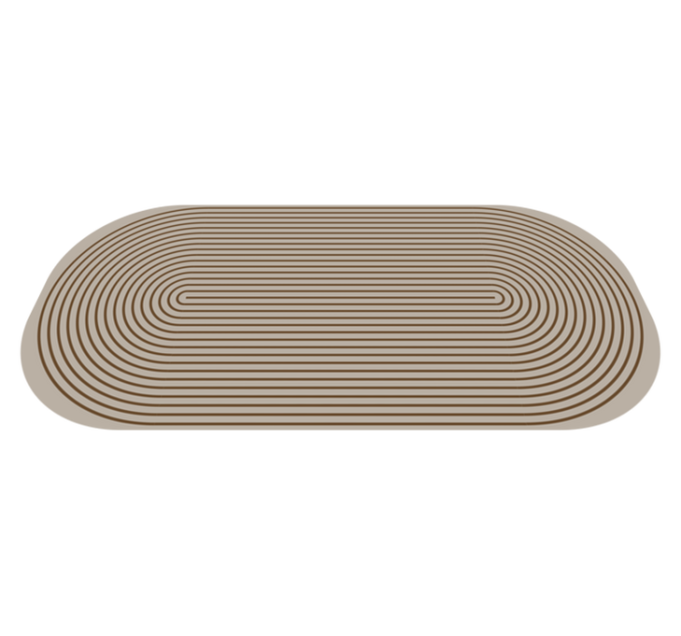 Contour Lines striped vinyl rug - TenStickers