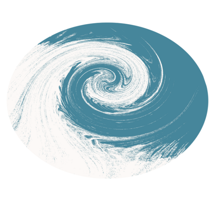 Abstract Blue Swirling Paint Round Carpet - TenStickers
