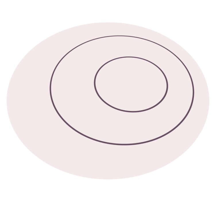 Minimalist Circular Design rug - TenStickers