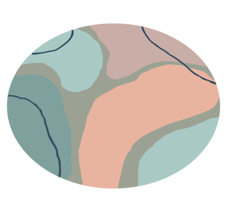 Abstract Geometric Shapes minimal rug - TenStickers