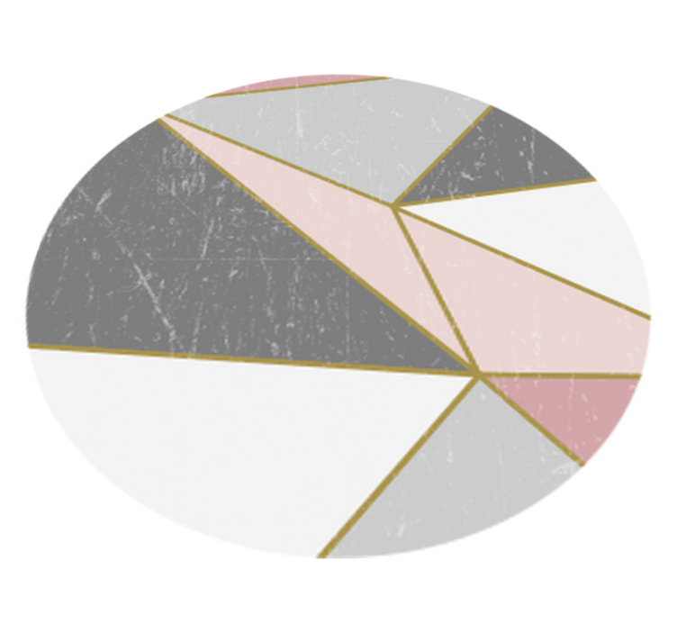 Angular Marble Forms geometric vinyl rug - TenStickers