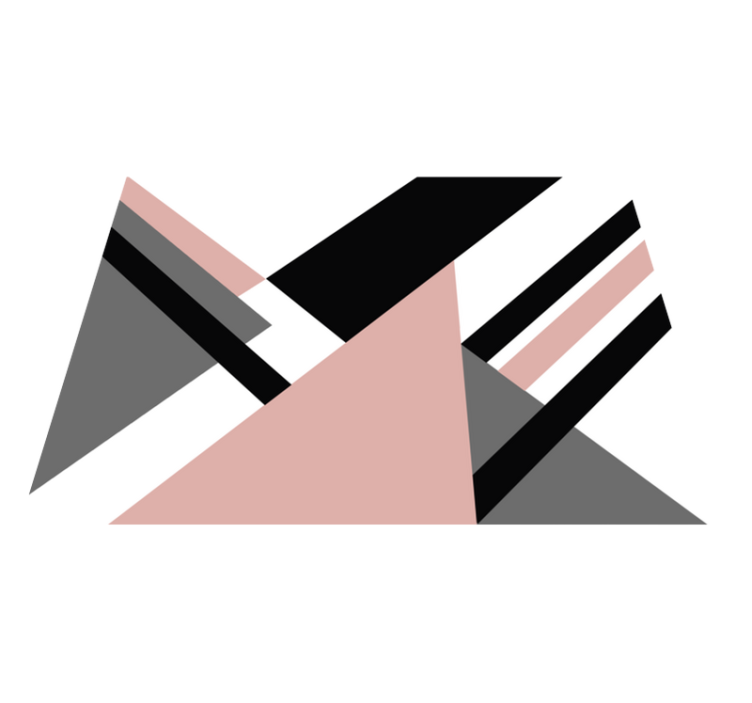 Angular Contrast geometric vinyl rug - TenStickers