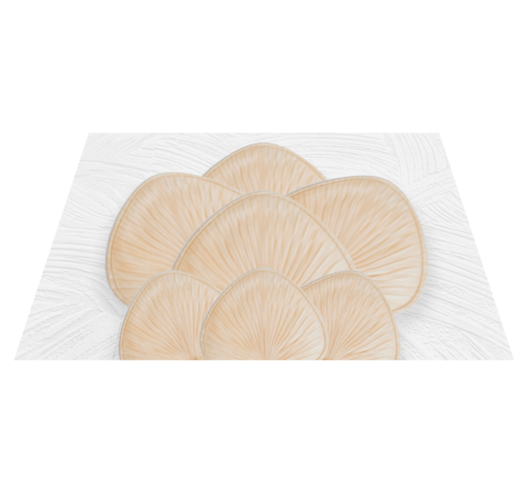 Textured Neutral Petal Shape Rug - TenStickers