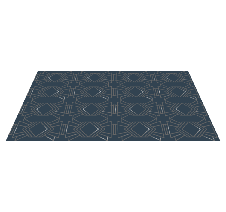 Geometric patterned vinyl rug - TenStickers