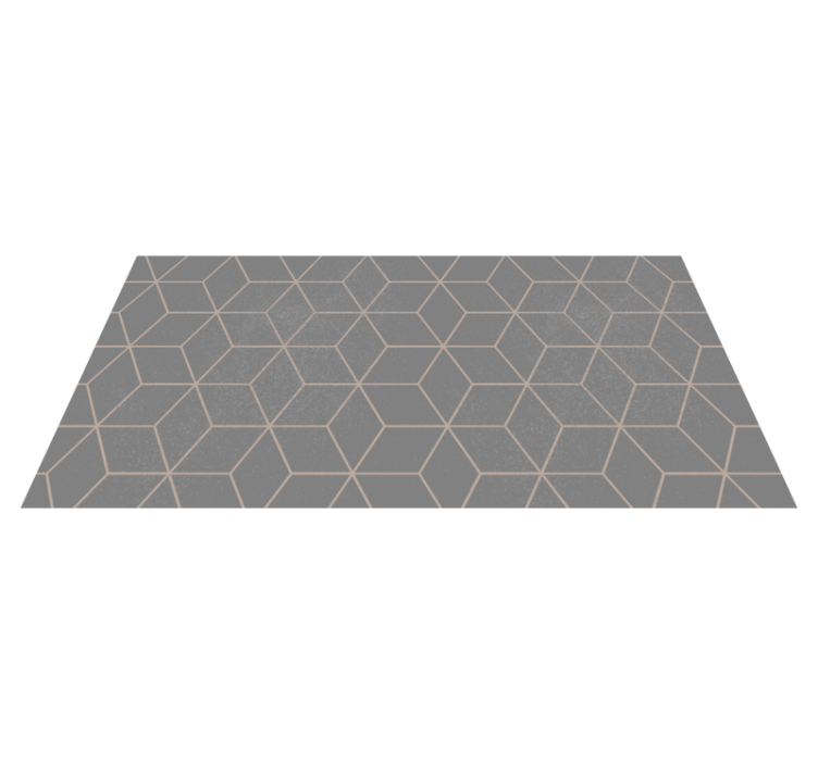 Grey Hexagon Geometric Rug - TenStickers