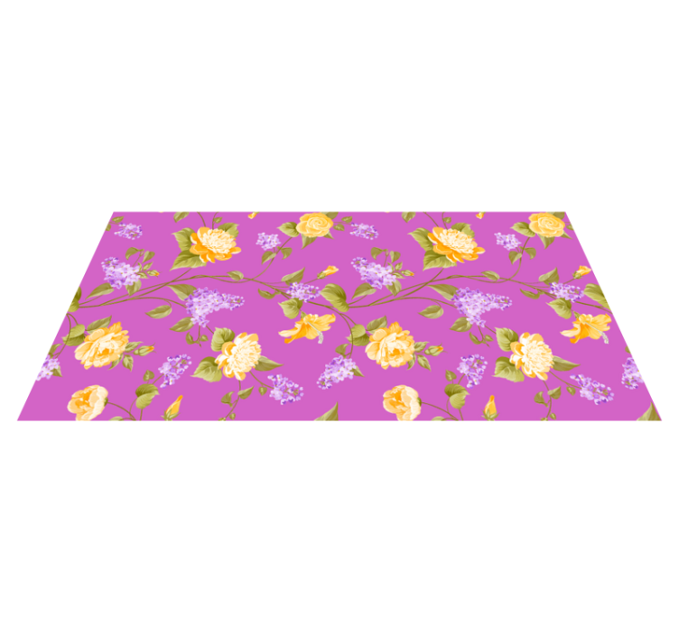 Floral Blossom Pattern carpet - TenStickers