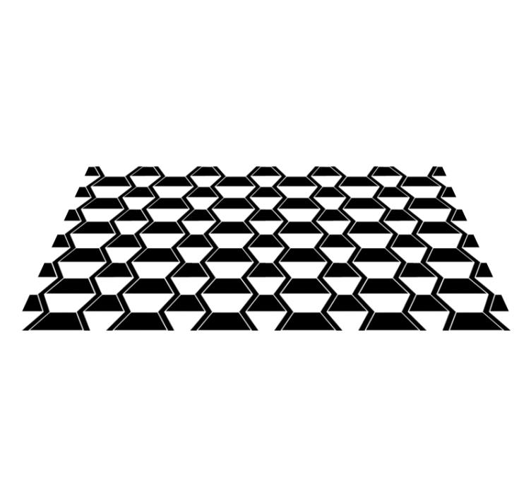 Black and White Pattern Geometric Carpet - TenStickers