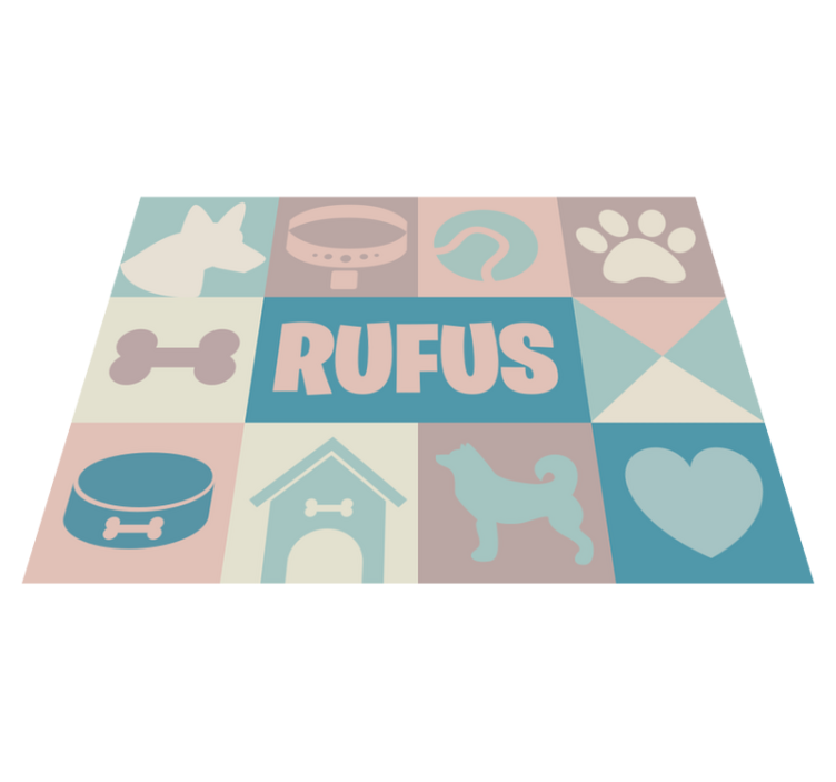 Dogs personalized animal rug - TenStickers