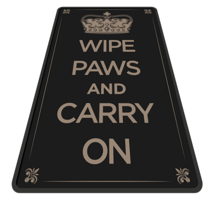 Wipe paws and carry on custom rug - TenStickers