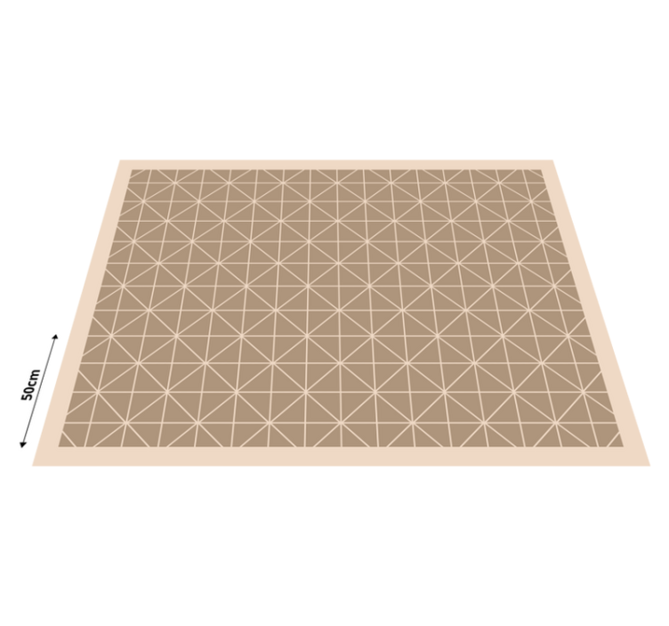Beige patterned tile geometric rugs - TenStickers