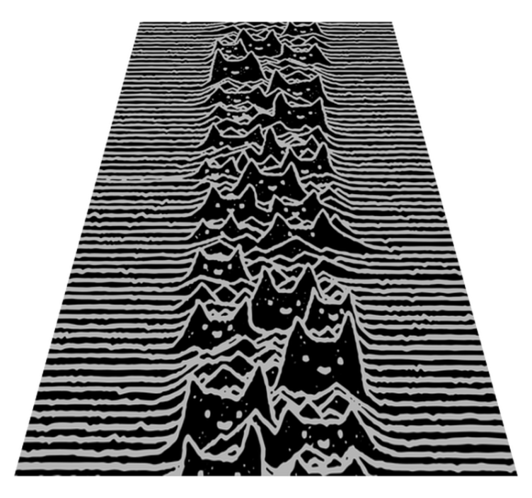 Pulsar cat vinyl floor  rug - TenStickers