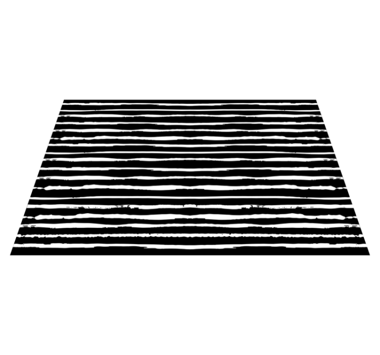 Black and white lines stripes carpet - TenStickers