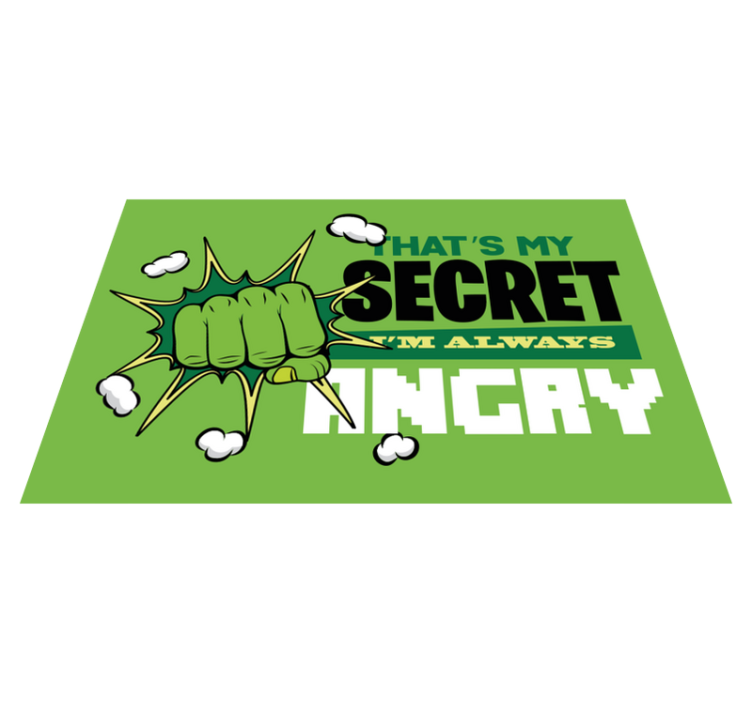 Always angry vinyl rug kids rug - TenStickers