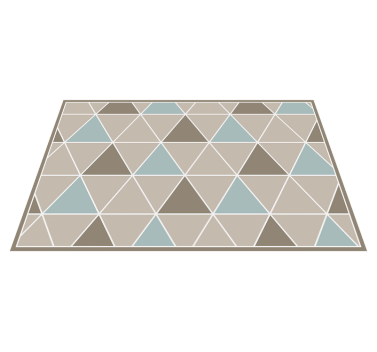 Vinyl rug beige triangles nordic - TenStickers