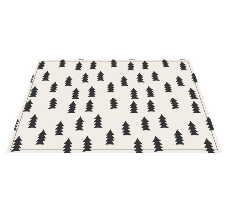 Vinyl rug pattern trees nordic - TenStickers
