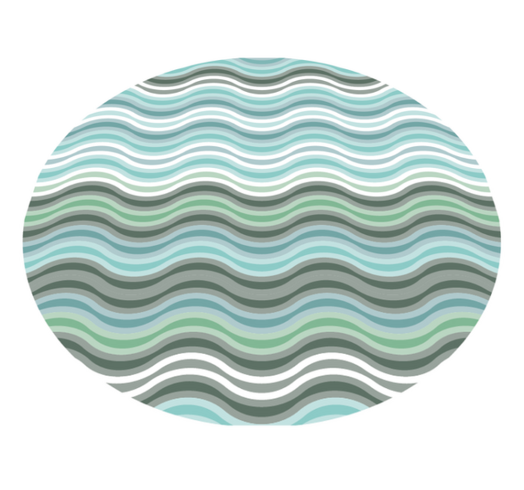 Vinyl rug style Nordic waves - TenStickers