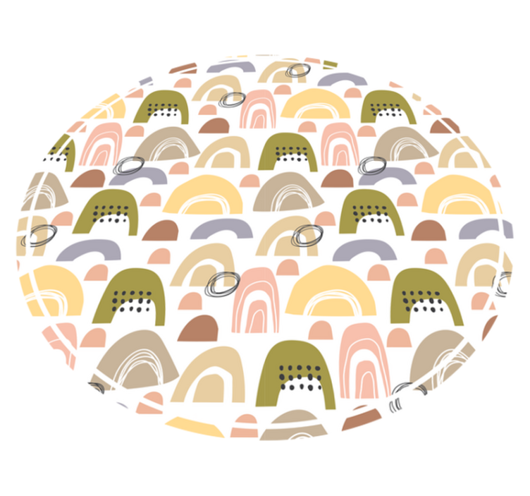 Vinyl rug Nordic rainbow pattern - TenStickers