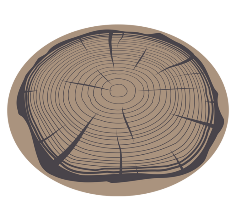 Vinyl tree trunk rug nature - TenStickers