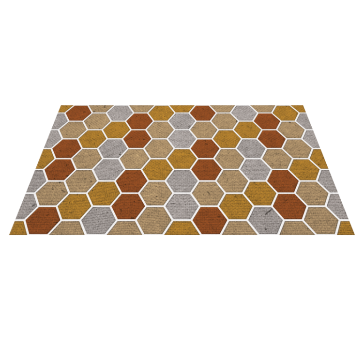 Honeycomb texture geometric rugs - TenStickers