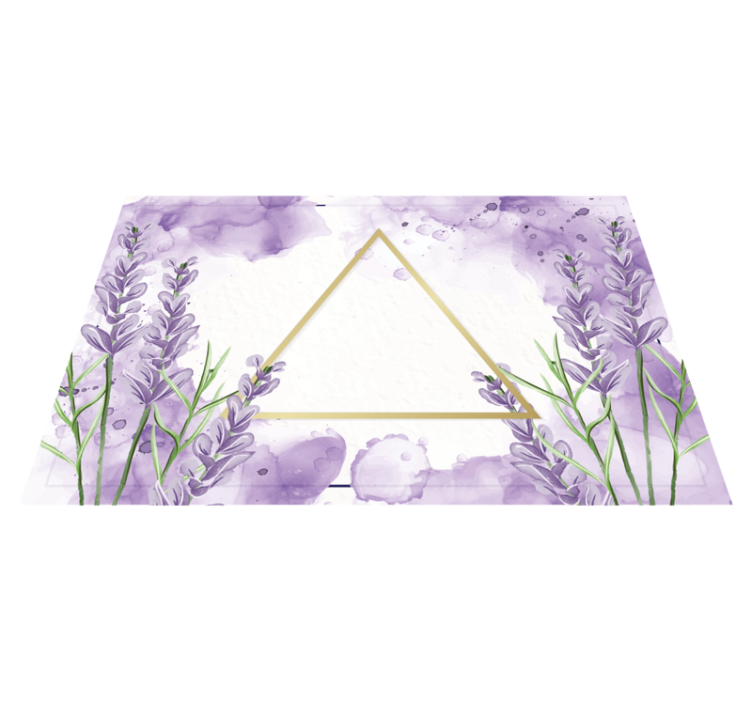 Digital lavender triangle modern rug - TenStickers