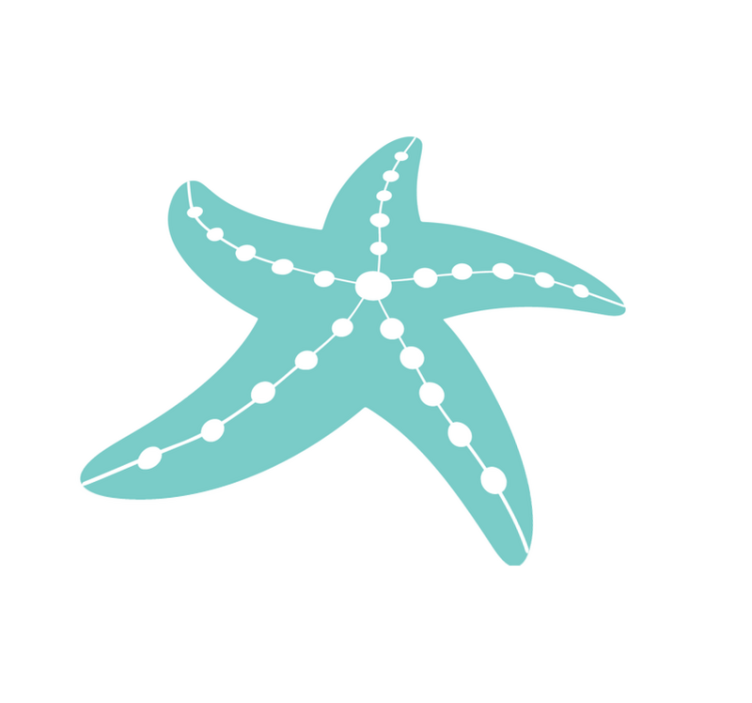 Starfish room kids vinyl rug - TenStickers