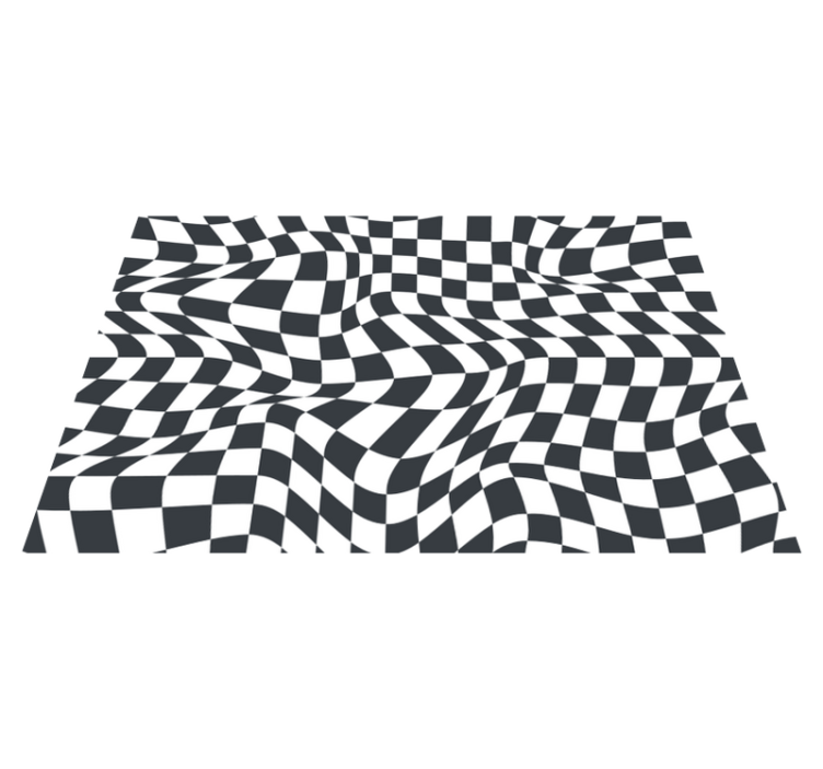Distorted checkered modern flooring - TenStickers