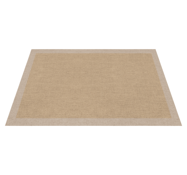 Teplon beige natural minimalist vinyl rug - TenStickers