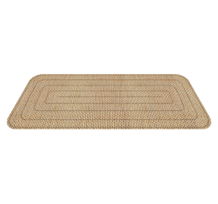 Jute texture rectangle vinyl hallway runner - TenStickers