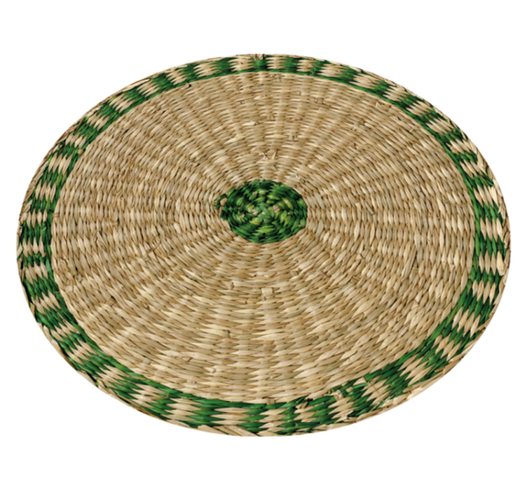 Woven Texture Round Vinyl Mat - TenStickers