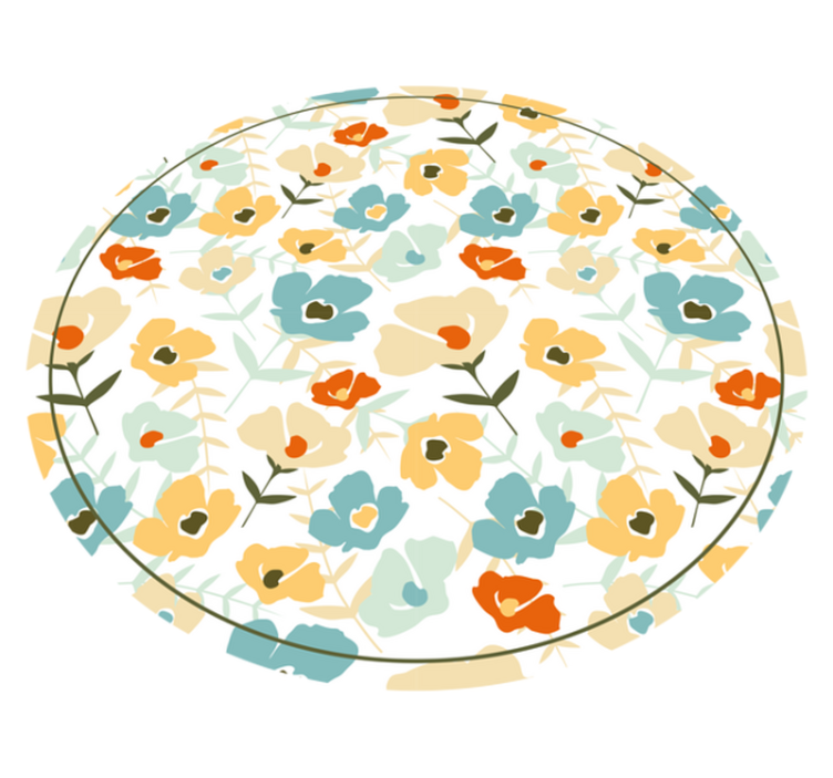 Watercolor Flowers nature rug - TenStickers