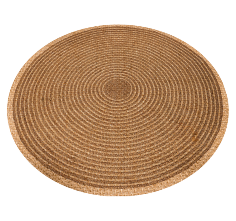 circular jute texture nordic rug - TenStickers