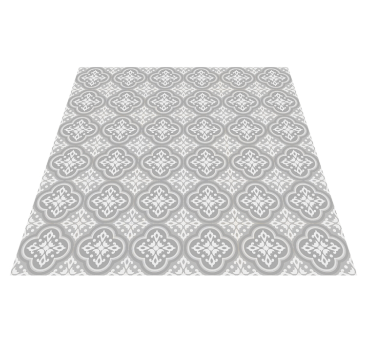 Grey hydraulic tiles kitchen vinyl rug - TenStickers