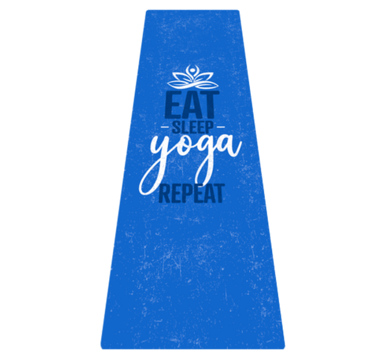 "Eat sleep yoga repeat" mandala mat - TenStickers
