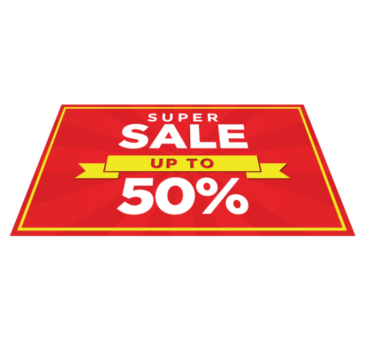 Custom discount sale red rug - TenStickers