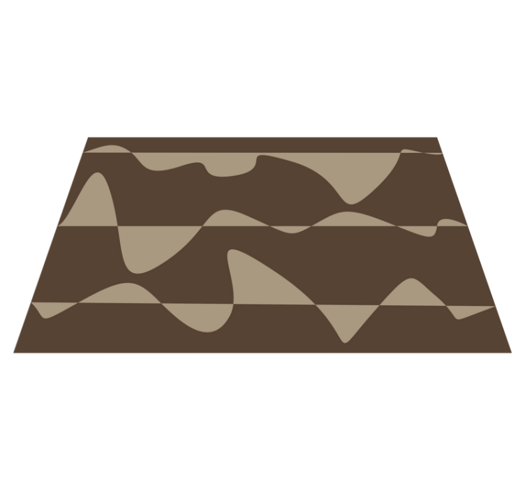 Abstract brown pattern kitchen vinyl rug - TenStickers