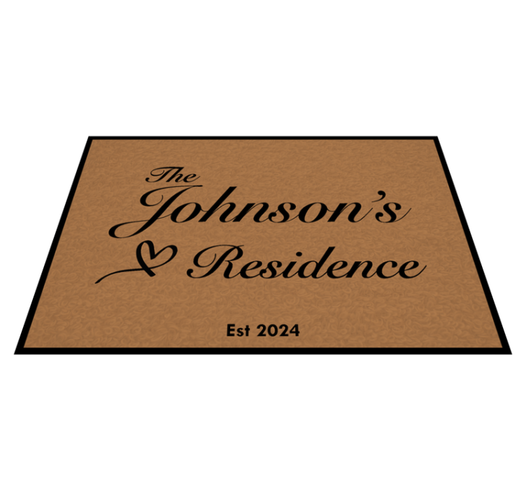 Family Carpet With Name Entrance Hall Floor Mat - TenStickers