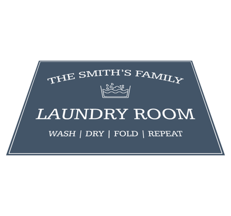 Family Laundry Room Personalised Floor Rug - TenStickers